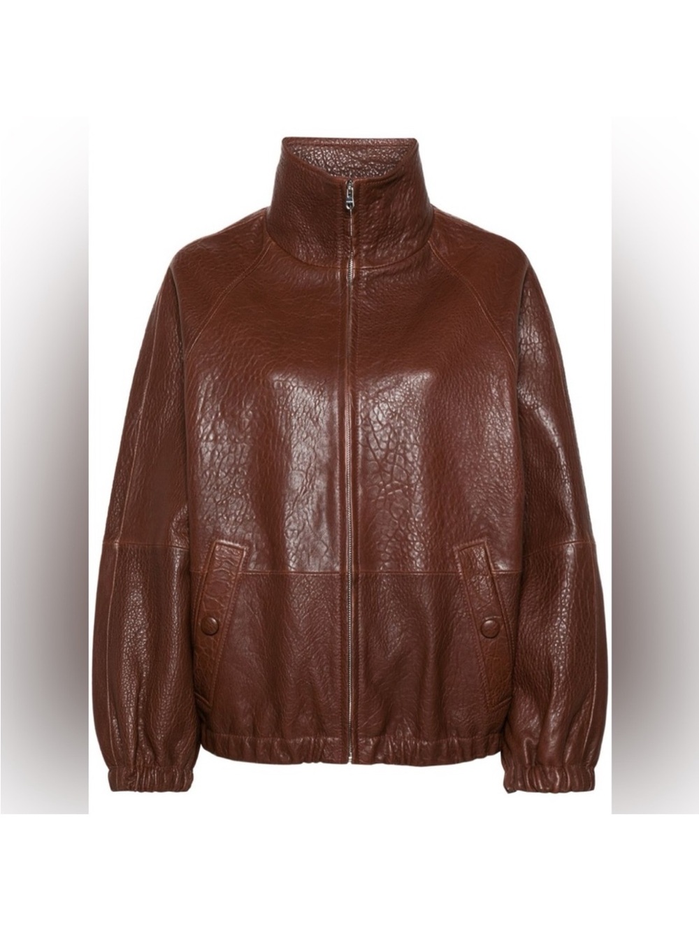 Sandro Paris NWT Bordeaux Lamb Leather Jacket Size 34